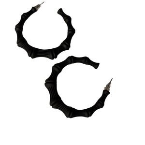 Elegant Black Hoop Earrings